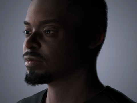 Daniel Kaluuya Character Low-poly 3D Model
