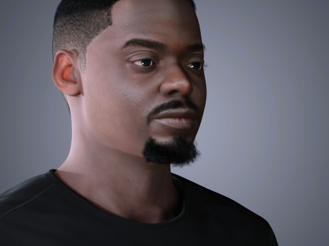 Daniel Kaluuya Character Low-poly 3D Model