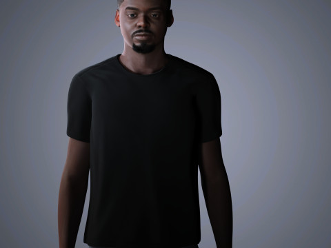 Daniel Kaluuya Character Low-poly 3D Model