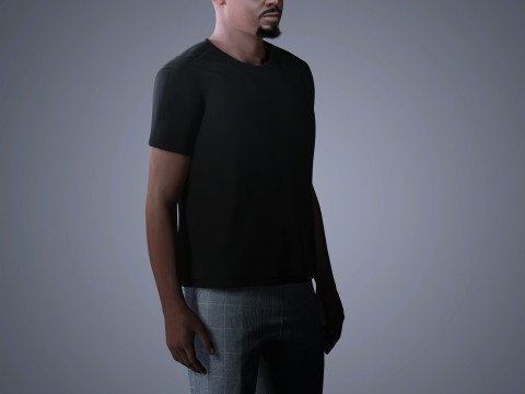 Daniel Kaluuya Character Low-poly 3D Model
