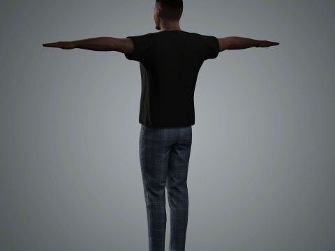 Daniel Kaluuya Character Low-poly 3D Model