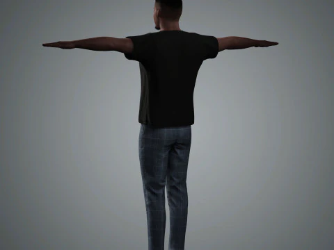 Daniel Kaluuya Character Low-poly 3D Model