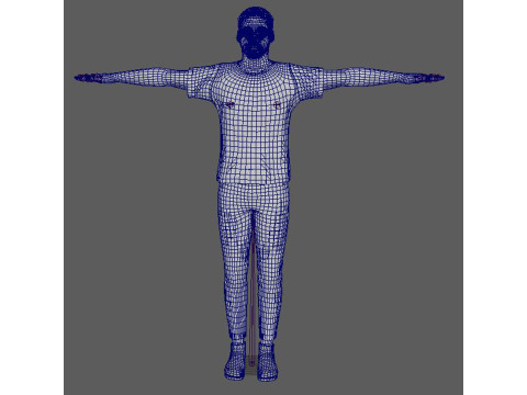 Daniel Kaluuya Character Low-poly 3D Model