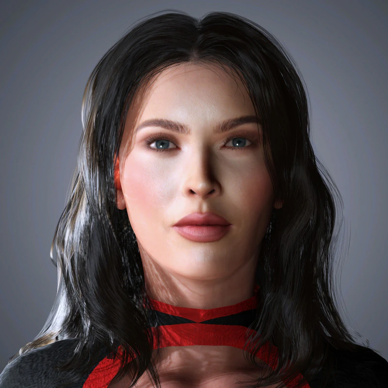 Megan Fox Character 3D Model .c4d .max .obj .3ds .fbx .stl .blend 