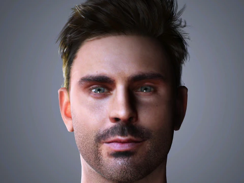 ज़ैक एफ्रॉन चरित्र 3D मॉडल