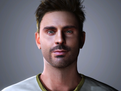 Zac Efron Character Modello 3D