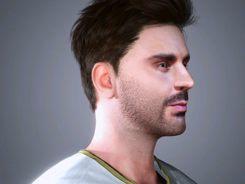 Zac Efron Character 3D Model
