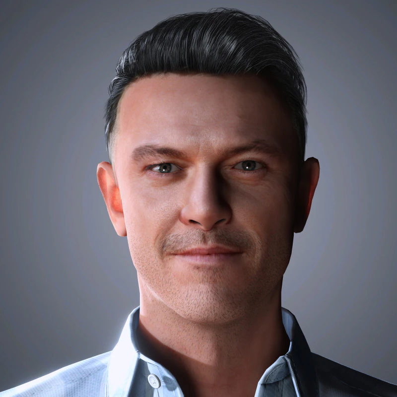 Luke Evans Character 3D Model .c4d .max .obj .3ds .fbx .stl .blend 
