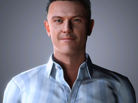 Luke Evans Character 3D Model