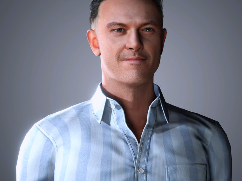 Luke Evans Character 3D Model
