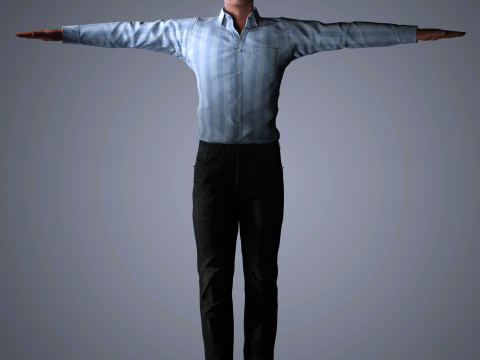 Luke Evans Character 3D Model