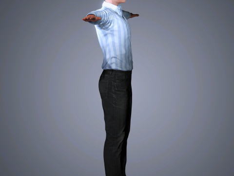 Luke Evans Character 3D Model