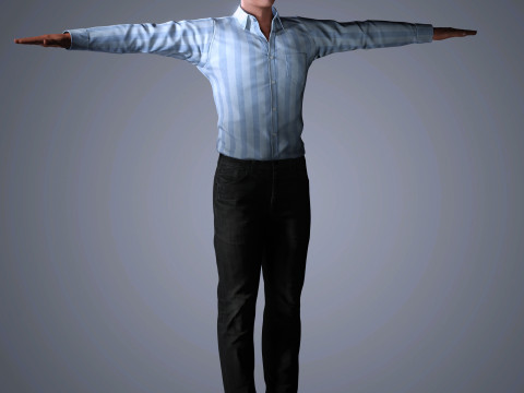 Luke Evans Character 3D Model