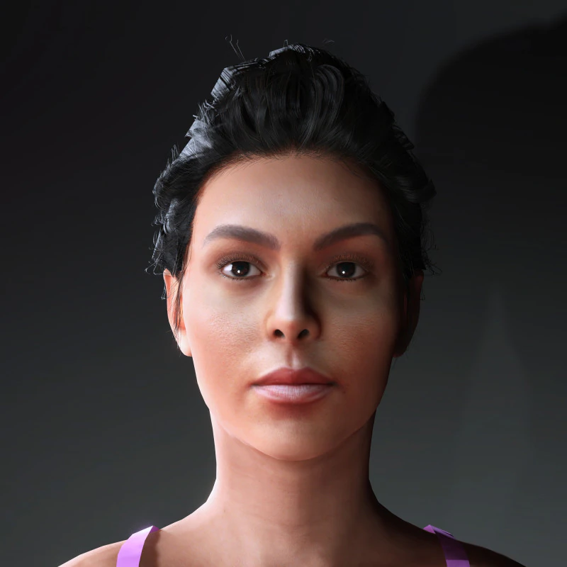 Georgina Rodriguez Character 3D Model .c4d .max .obj .3ds .fbx .stl .blend 