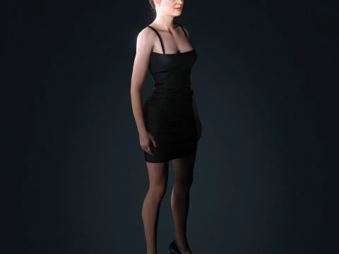 Amy Adams Character 3D Model