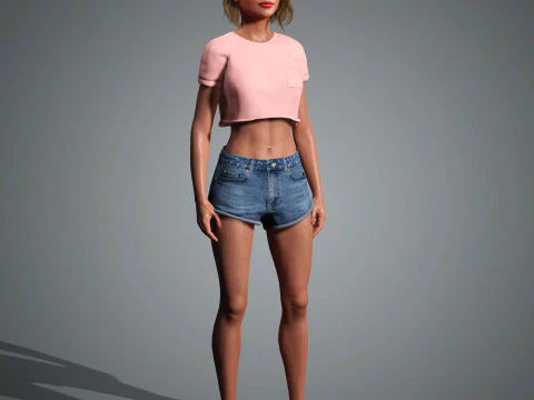 Zendaya Character 3D Model