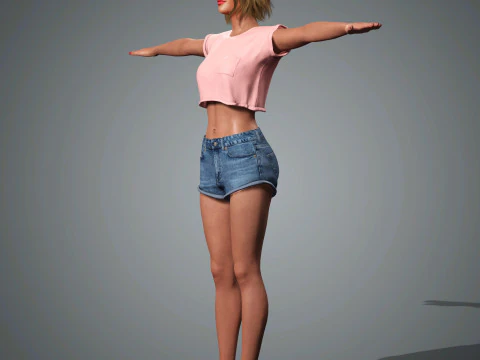 Zendaya Character 3D Model