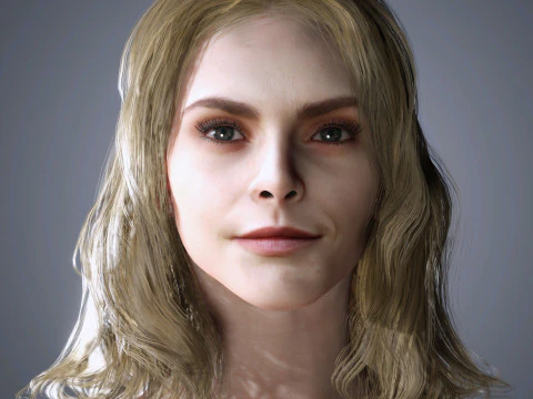 कारा डेलेविंगने चरित्र 3D मॉडल