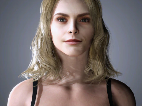 Cara Delevingne Character 3D Model