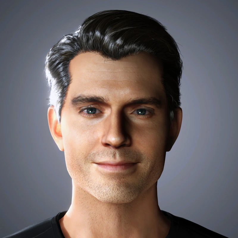 Henry Cavill Character 3D Model .c4d .max .obj .3ds .fbx .stl .blend