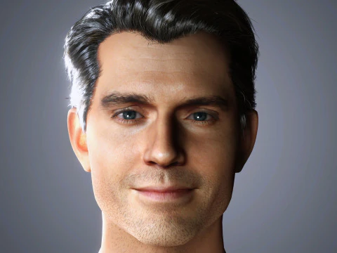 हेनरी कैविल चरित्र 3D मॉडल