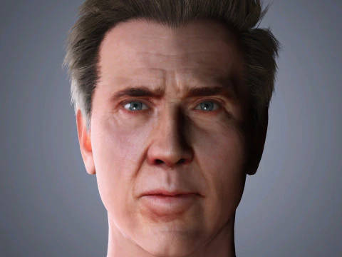 Personaggio di Nicolas Cage Modello 3D