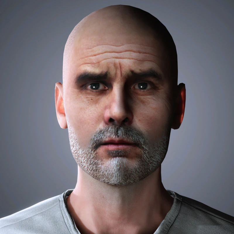 Pep Guardiola Character 3D Model .c4d .max .obj .3ds .fbx .stl .blend 
