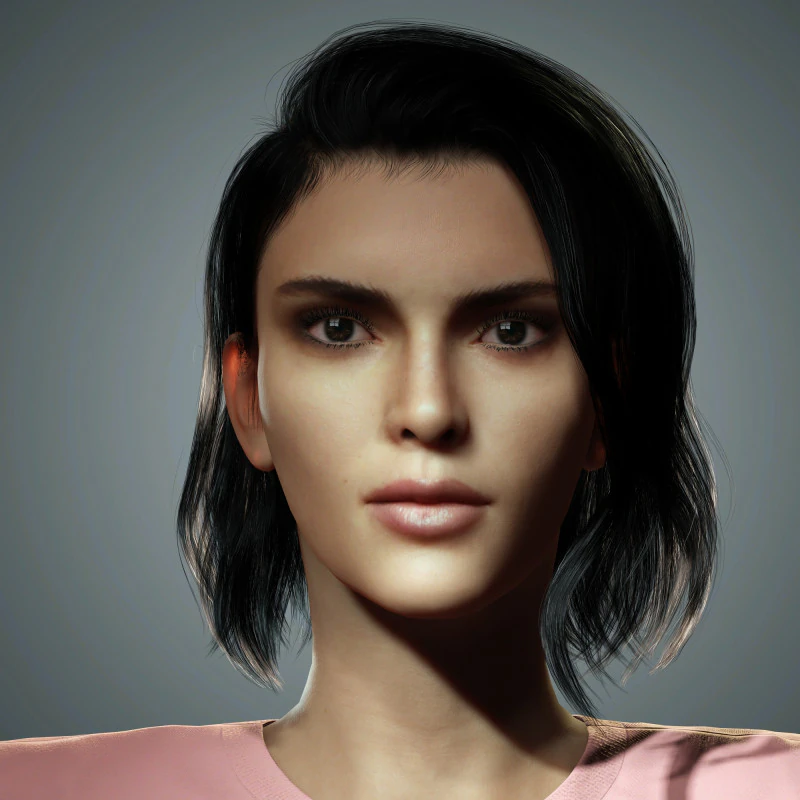Kendall Jenner Character 3D Model .c4d .max .obj .3ds .fbx .stl .blend 