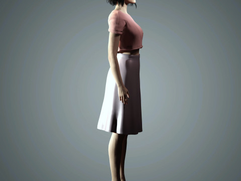 Kendall Jenner Character 3D Model