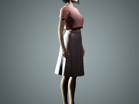 Kendall Jenner Character 3D Model