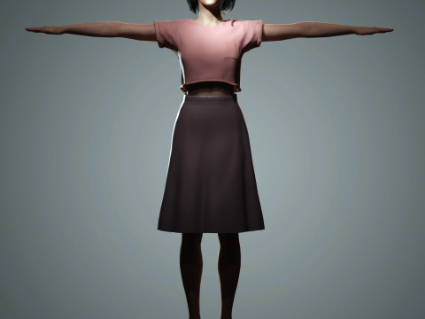Kendall Jenner Character 3D Model