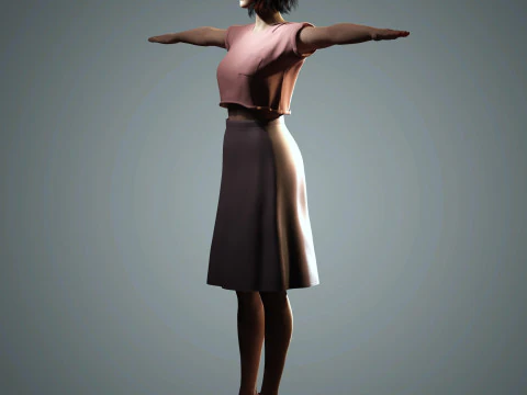 Kendall Jenner Character 3D Model