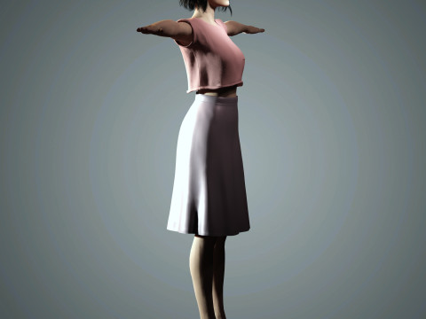 Kendall Jenner Character 3D Model