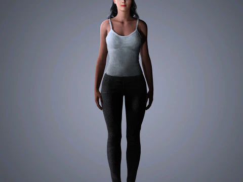 Salma Hayek Character 3D Model