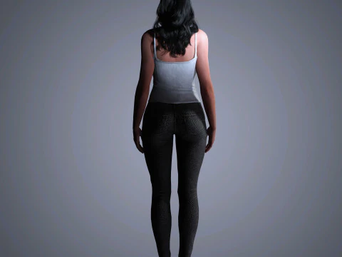 Salma Hayek Character 3D Model