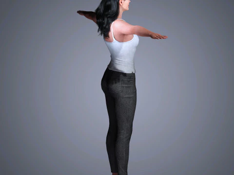 Salma Hayek Character 3D Model