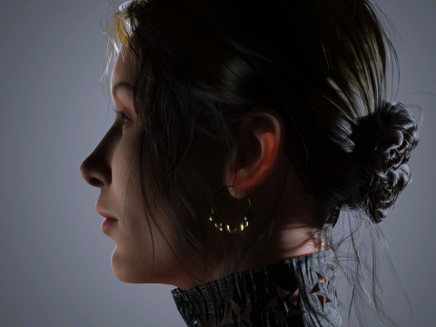 Bella Hadid Character Low-poly 3D Model