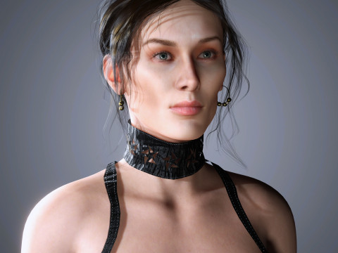 Bella Hadid Character Low-poly 3D Model