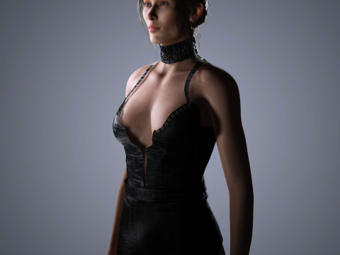 Bella Hadid Character Low-poly 3D Model