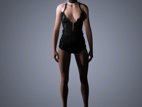 Bella Hadid Character Low-poly 3D Model