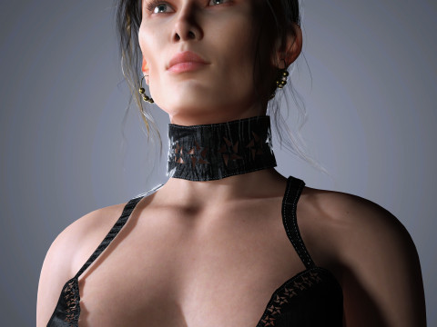 Bella Hadid Character Low-poly 3D Model