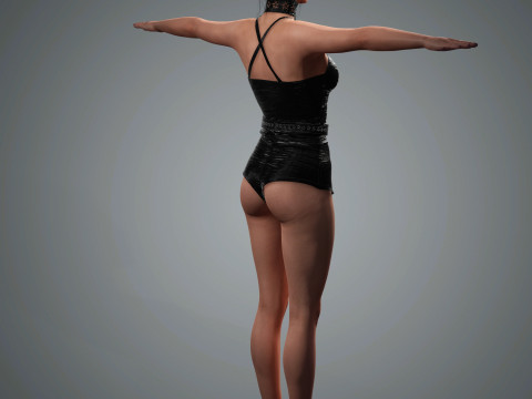 Bella Hadid Character Low-poly 3D Model