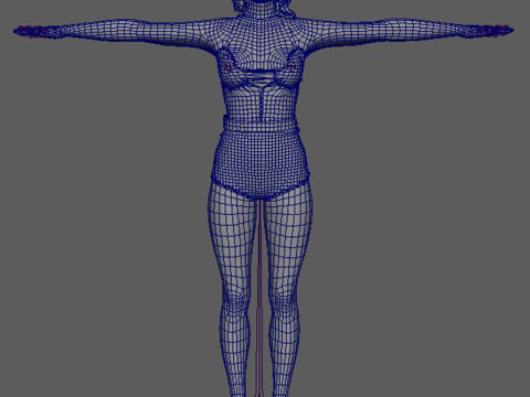 Bella Hadid Character Low-poly 3D Model