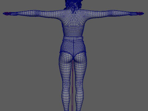Bella Hadid Character Low-poly 3D Model
