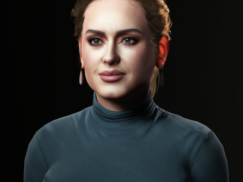 Adele Character Low-poly 3D Model