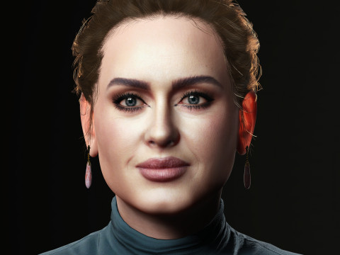 Adele Character Low-poly 3D Model