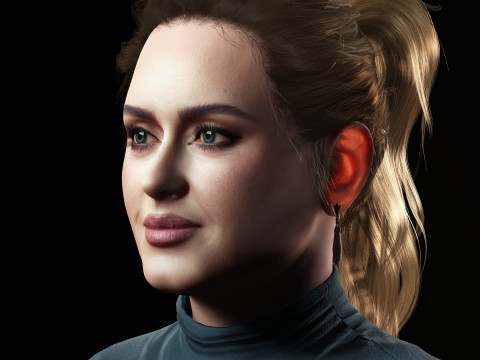 Adele Character Low-poly 3D Model