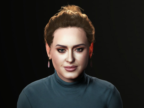 Adele Character Low-poly 3D Model