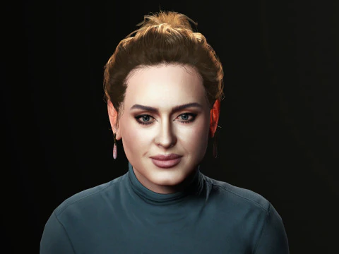 Adele Character Low-poly 3D Model