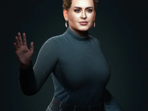Adele Character Low-poly 3D Model